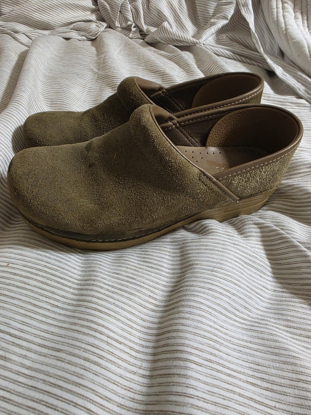 Dansko Olive Suede Women's Clogs